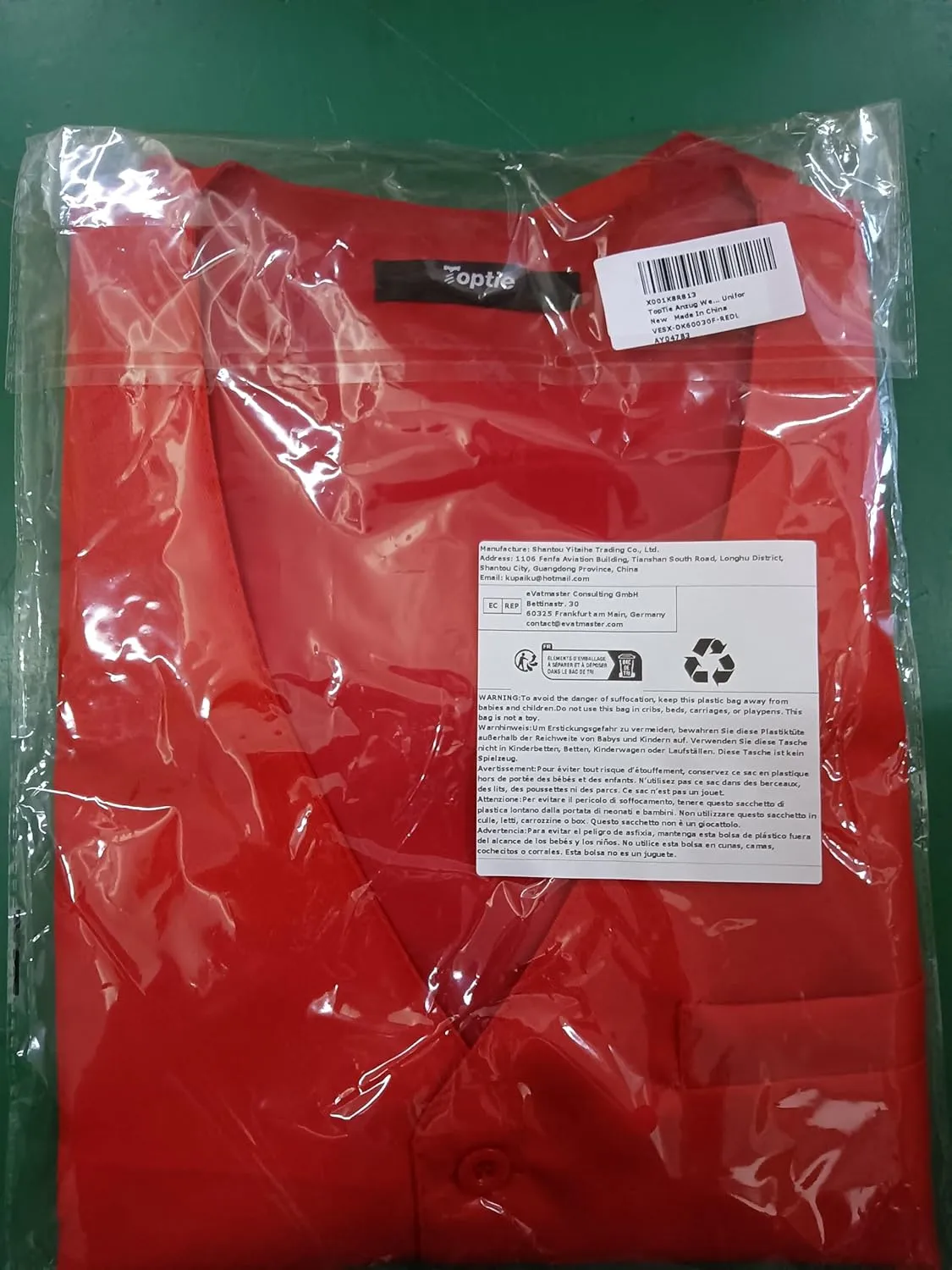 TopTie Unisex Button Vest Work Wear Uniform Vest