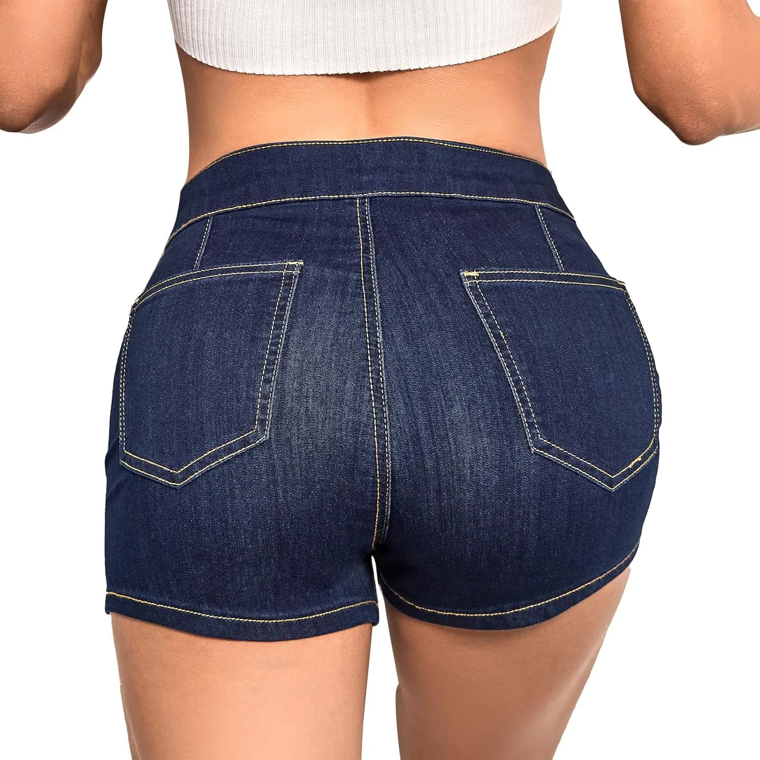 VIPONES Jeans Shorts Womens High Waisted Stretchy Sexy Butt-Lifting Hot Denim Shorts