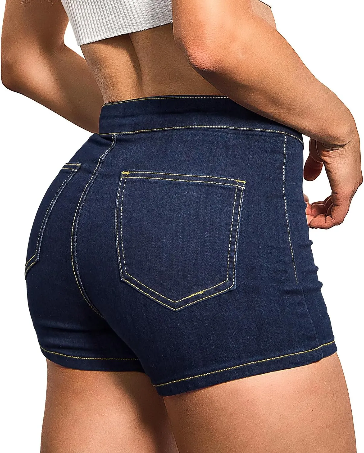 VIPONES Jeans Shorts Womens High Waisted Stretchy Sexy Butt-Lifting Hot Denim Shorts