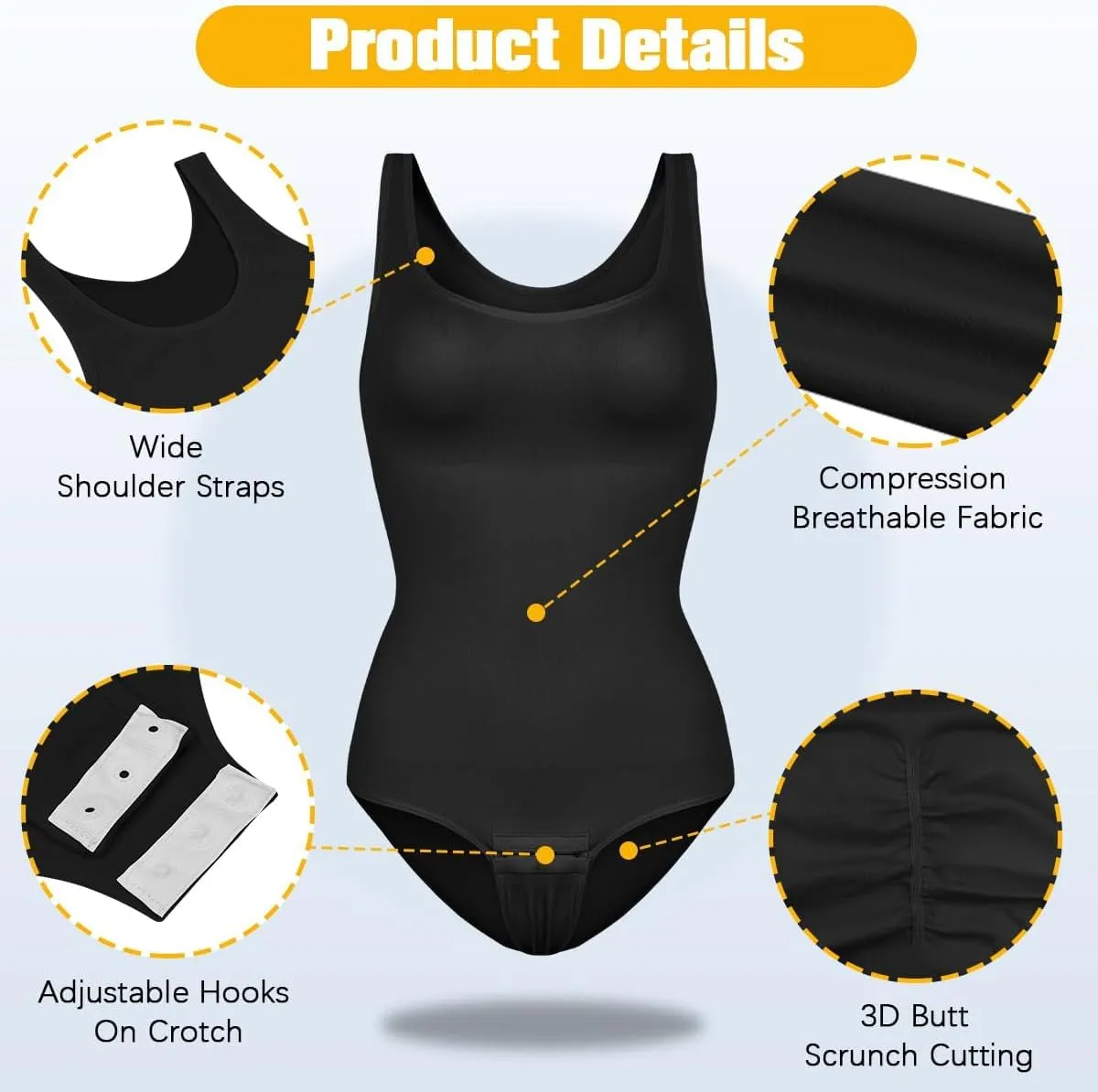 VVX Bodysuit for Women - Tummy Control Seamless Tops Compression Butt Lifting Shapewear Bodysuits
