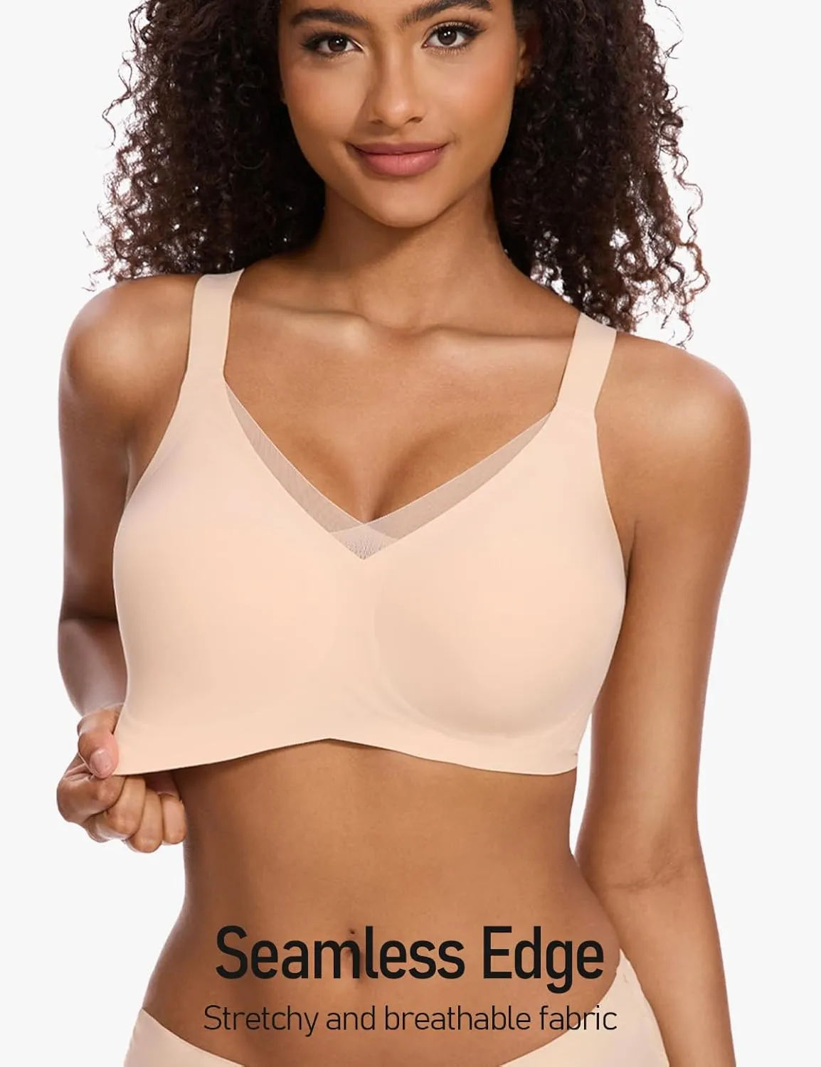 Womens Lace Seamless Bra Wireless Full Coverage Push Up Bras for Women No Underwire Comfortable Bralettes