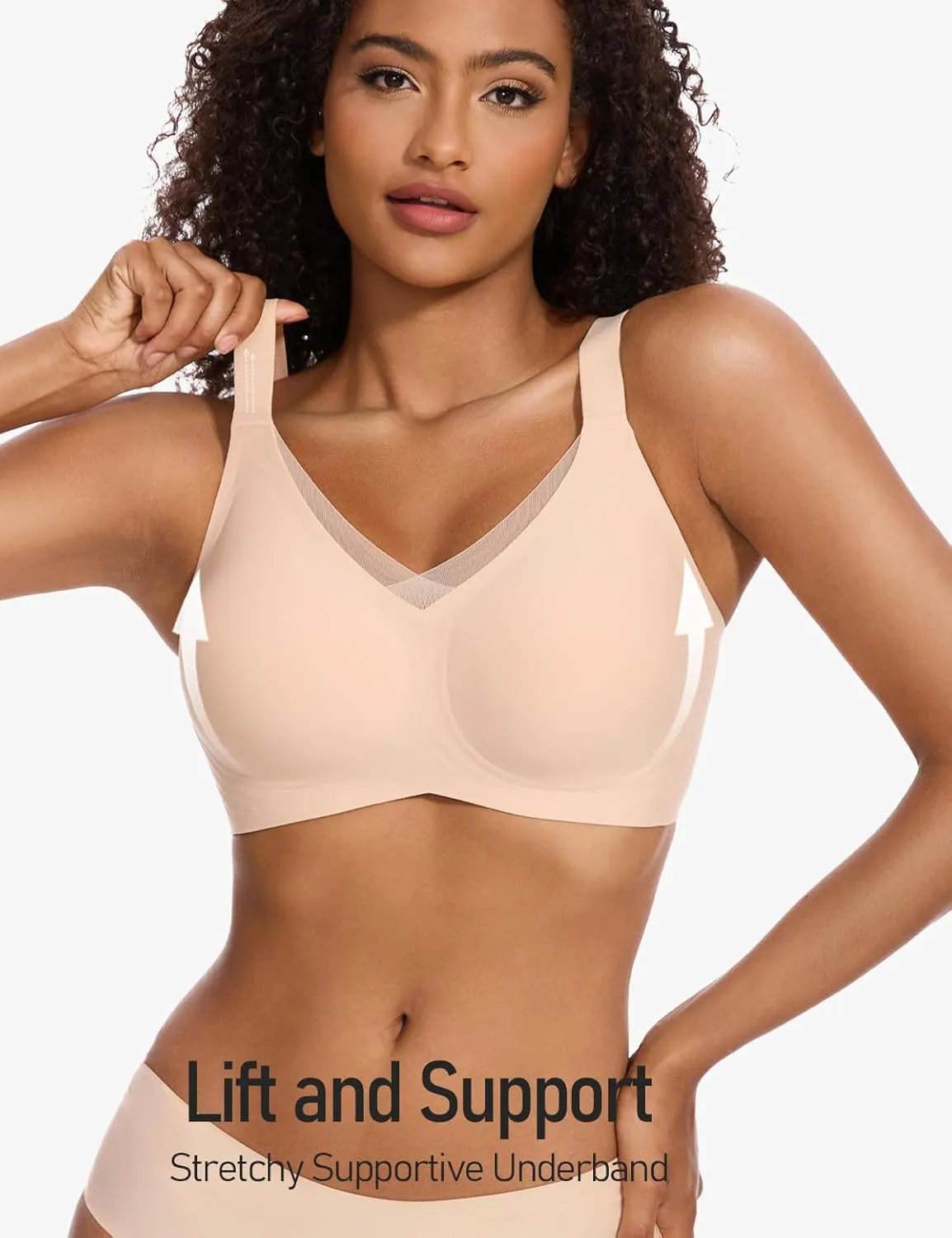Womens Lace Seamless Bra Wireless Full Coverage Push Up Bras for Women No Underwire Comfortable Bralettes