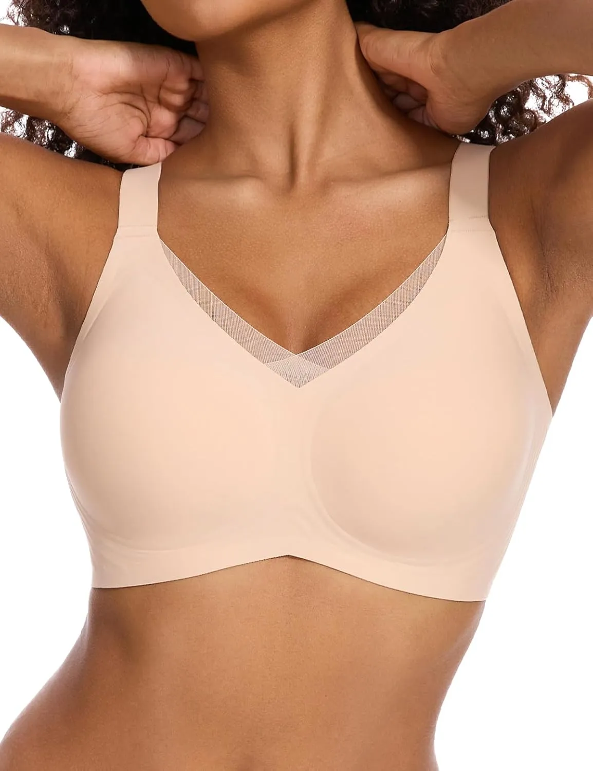 Womens Lace Seamless Bra Wireless Full Coverage Push Up Bras for Women No Underwire Comfortable Bralettes