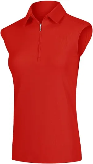 Women's Sleeveless Golf Polo Shirts UPF 50  1/4 Zip Tennis Tank Tops Quick Dry Outdoor Athletic Shirt