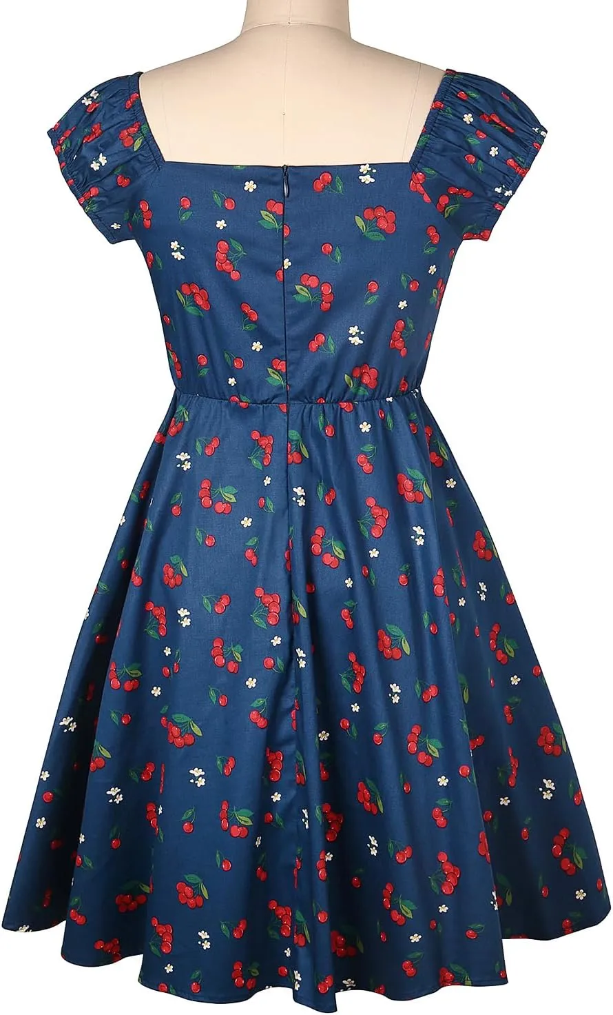 YARN & INK Retro Swing Dresses for Women 1950s Vintage Rockabilly Clothes Pinup Clothing Cocktail Party Dress