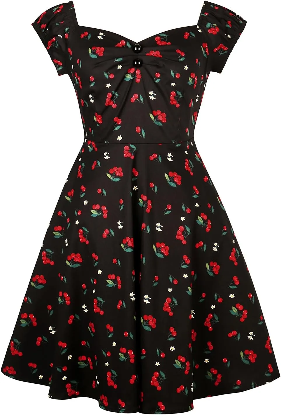 YARN & INK Retro Swing Dresses for Women 1950s Vintage Rockabilly Clothes Pinup Clothing Cocktail Party Dress