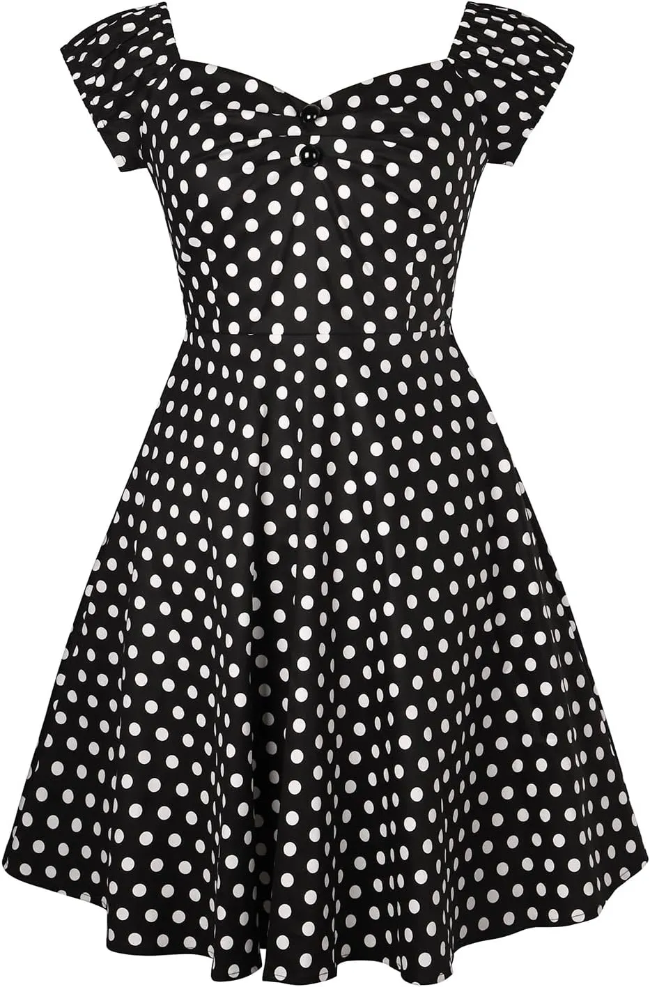 YARN & INK Retro Swing Dresses for Women 1950s Vintage Rockabilly Clothes Pinup Clothing Cocktail Party Dress